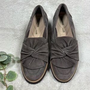 Clarks Gray Suede Loafers